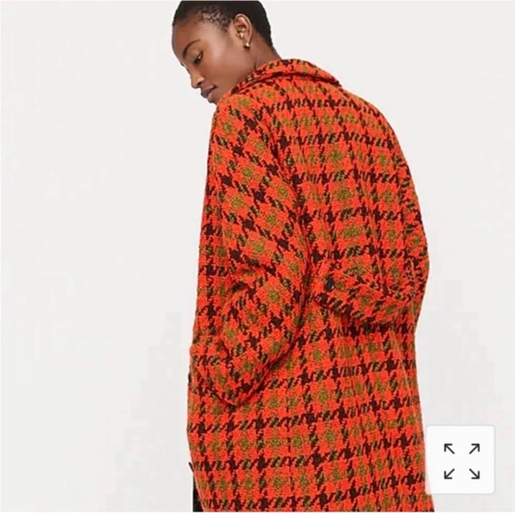 J.CREW NALYA HOUNDSTOOTH ITALIAN WOOL CAR COAT - Picture 5 of 10